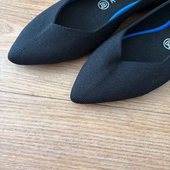 Rothy’s The Point Knit Ballet Flat Shoes Black Women’s Size 9.5 - Picture 2 of 8